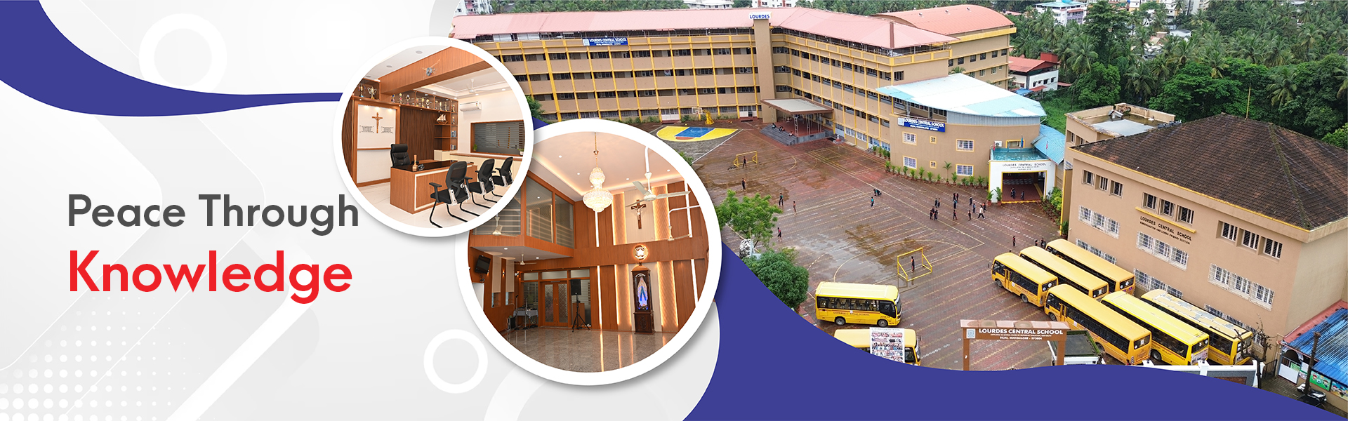 Lourdes Central school banner