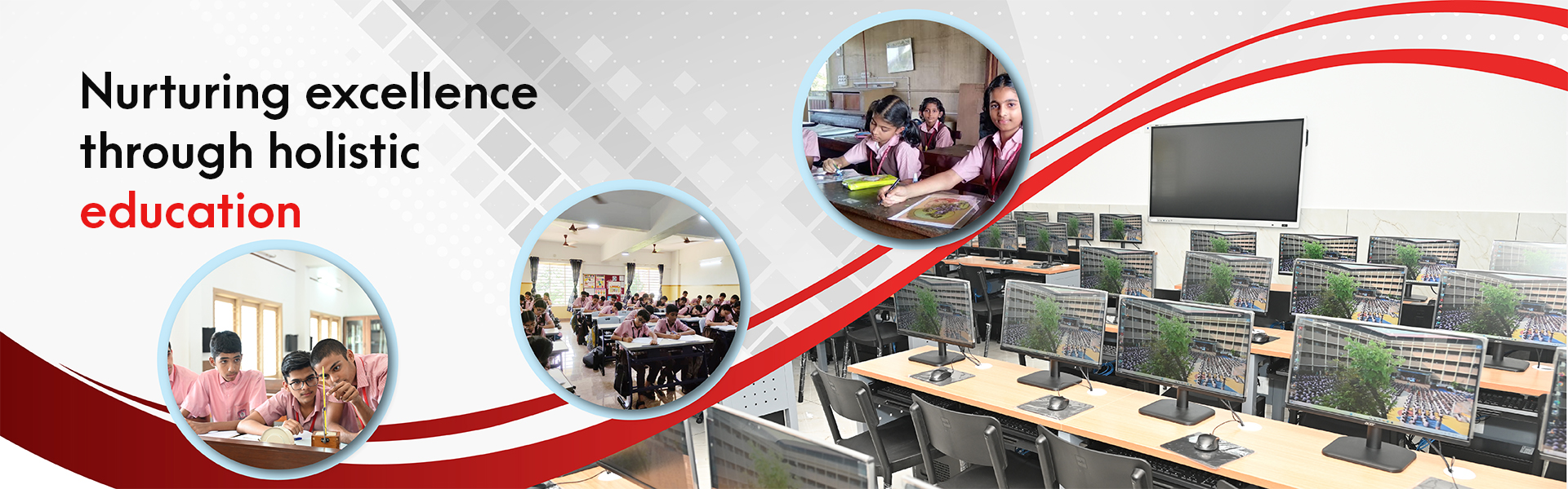 Lourdes Central school banner